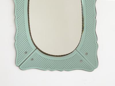 Pietro Chiesa Pietro Chiesa for Fontana Arte Etched Glass Mirror Italy circa 1940