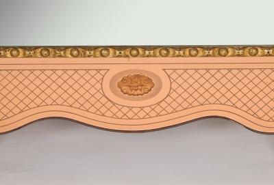 Pietro Chiesa Pietro Chiesa for Fontana Arte Etched Rose Gold Glass Wall Mirror circa 1930