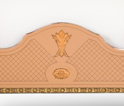 Pietro Chiesa Pietro Chiesa for Fontana Arte Etched Rose Gold Glass Wall Mirror circa 1930