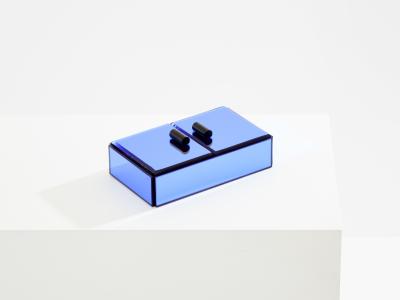 Pietro Chiesa Pietro Chiesa for Fontana Arte blue mirror jewellery box 1940