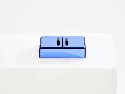 Pietro Chiesa Pietro Chiesa for Fontana Arte blue mirror jewellery box 1940