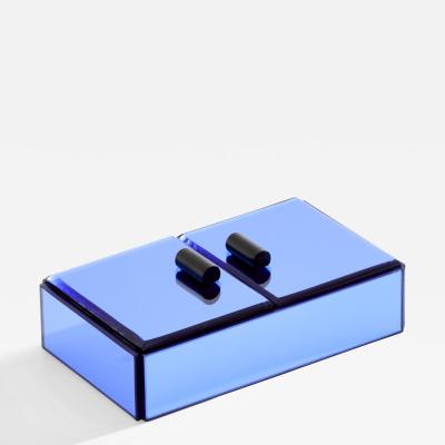 Pietro Chiesa Pietro Chiesa for Fontana Arte blue mirror jewellery box 1940