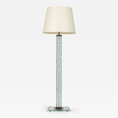 Pietro Chiesa Rare Chiseled Glass Floor Lamp by Pietro Chiesa for Fontana Arte Italy c 1935