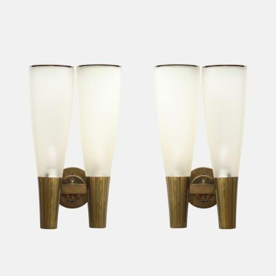 Pietro Chiesa Rare Pair of Large Sconces Model 1537 by Pietro Chiesa