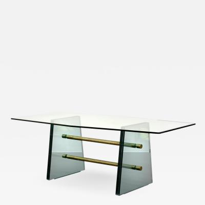 Pietro Chiesa Rare Pietro Chiesa Large Glass Dining Table for Fontana Arte circa 1940