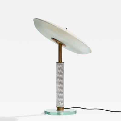 Pietro Chiesa Table Lamp with Brass Glass Acrylic and Aluminum Italy