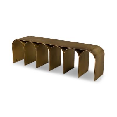 Pietro Franceshini Italian Contemporary Steel Gold Arch Bench