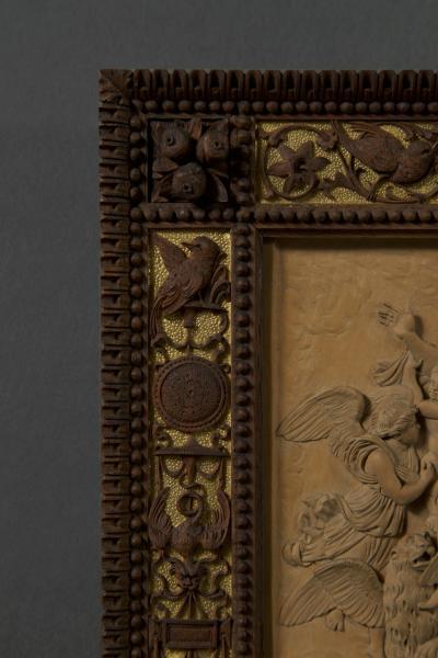 Pietro Giusti A Matched Pair of Walnut and Parcel Gilt Carved Frames by Pietro Giusti