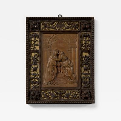 Pietro Giusti A Matched Pair of Walnut and Parcel Gilt Carved Frames by Pietro Giusti
