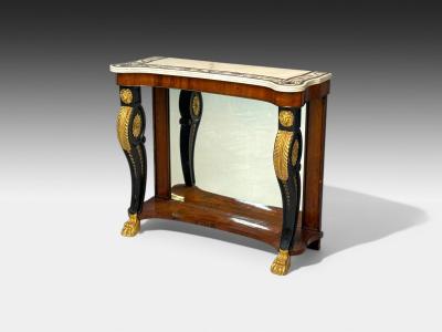 Pietto Bossi attr Scagliola Marble Giltwood Mirrored Consoles Italy 18th c