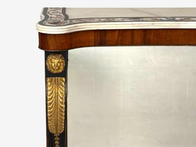 Pietto Bossi attr Scagliola Marble Giltwood Mirrored Consoles Italy 18th c
