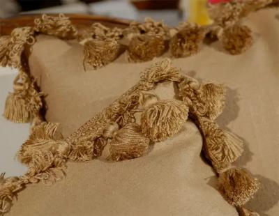 Pillows Made from 19th Century Antique French Aubusson Gold Red Beige