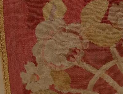 Pillows Made from 19th Century Antique French Aubusson Gold Red Beige
