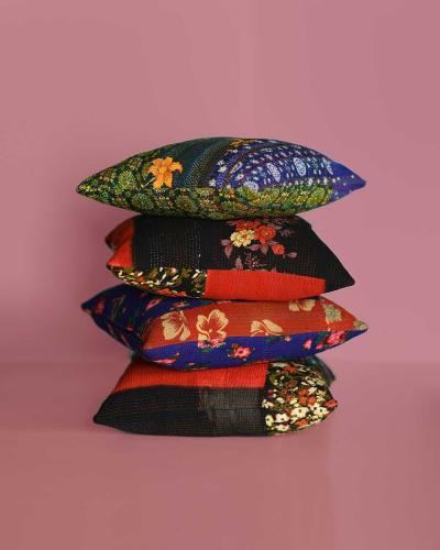 Pillows in Afghan vintage fabrics
