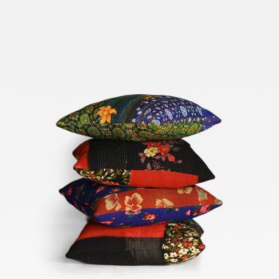 Pillows in Afghan vintage fabrics