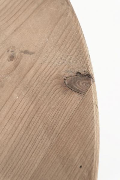 Pine Cricket Table with Gray Painted Base