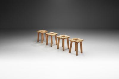 Pine Sauna Stools for Finnsauna Lagerholm Finland 1950s