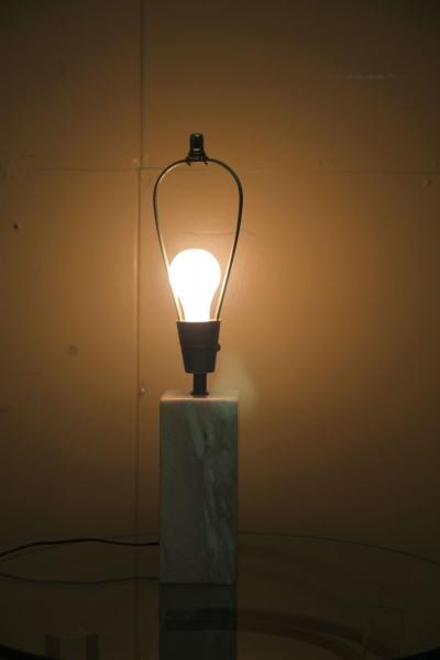 Pink Marble Mid Century Table Lamp