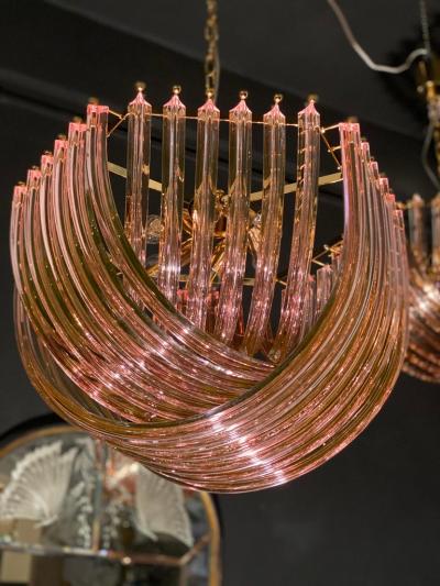 Pink Murano Curvati Ceiling Light or Flush Mount 1990