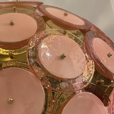 Pink Murano Glass Disco Lamp