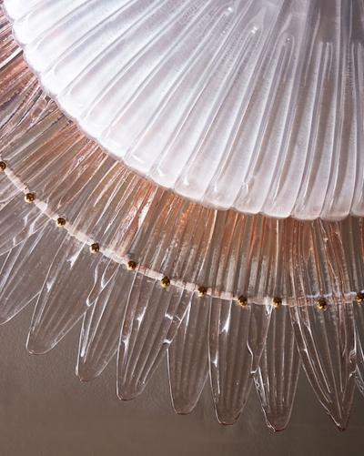 Pink Murano Glass Flush Mount