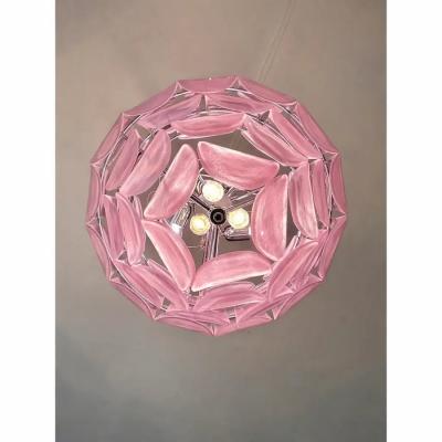 Pink Petals Murano Glass Chandelier Contemporary Italian