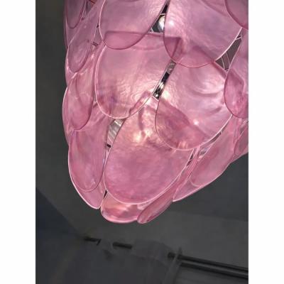 Pink Petals Murano Glass Chandelier Contemporary Italian