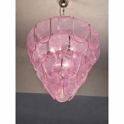 Pink Petals Murano Glass Chandelier Contemporary Italian