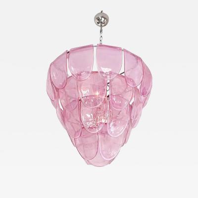 Pink Petals Murano Glass Chandelier Contemporary Italian