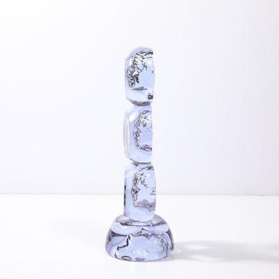 Pino Signoretto Mid Century Hand Blown Murano Glass Portrait Sculpture Signed Pino Signoretto