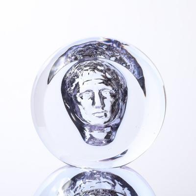 Pino Signoretto Mid Century Hand Blown Murano Glass Portrait Sculpture Signed Pino Signoretto