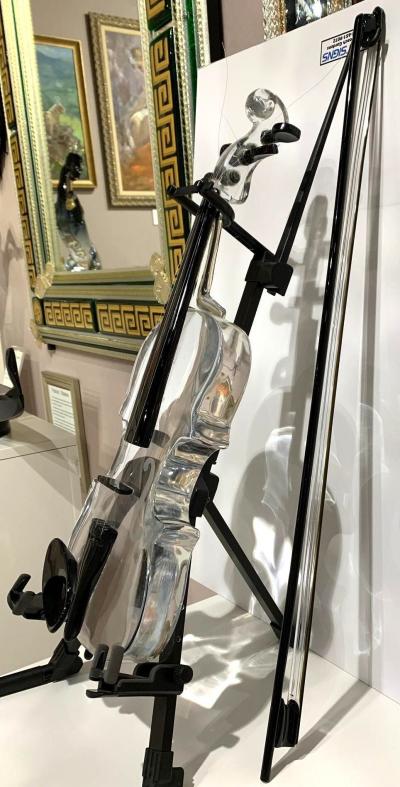 Pino Signoretto Murano Glass Violin by Pino Signoretto