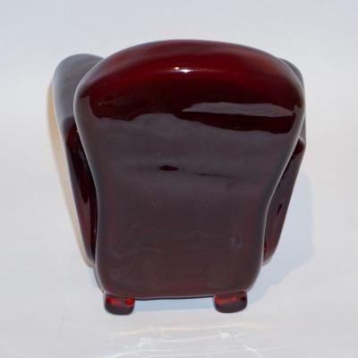 Pino Signoretto Pino Signoretto 1980s Italian Burgundy Red Murano Glass Miniature Armchair