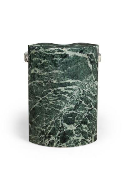 Piotr Dabrowa for Serafini Italian Contemporary Verde Alpi Marble End Side Table