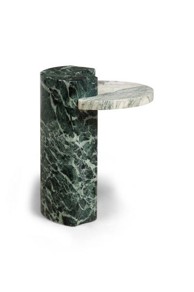 Piotr Dabrowa for Serafini Italian Contemporary Verde Alpi Marble End Side Table