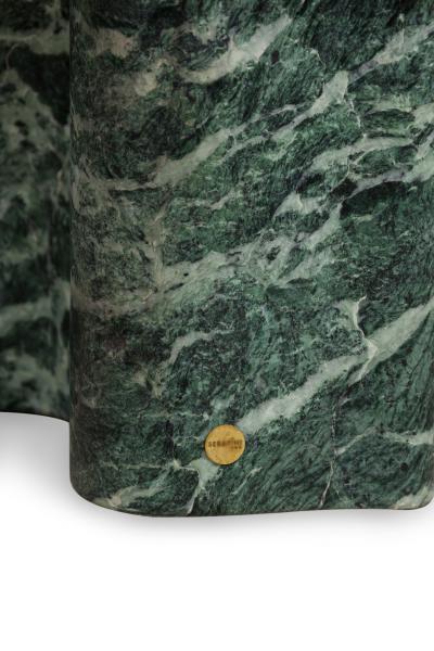 Piotr Dabrowa for Serafini Italian Contemporary Verde Alpi Marble End Side Table