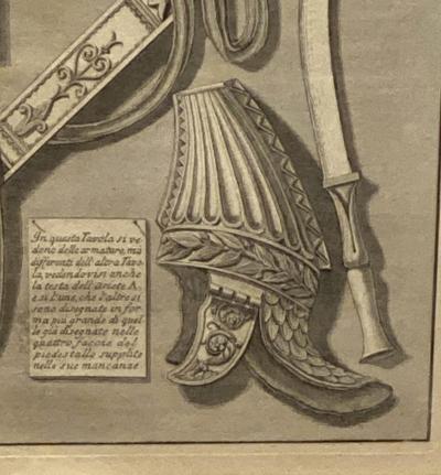 Piranesi Etching from the Antiquities Edition Italy 18th Century