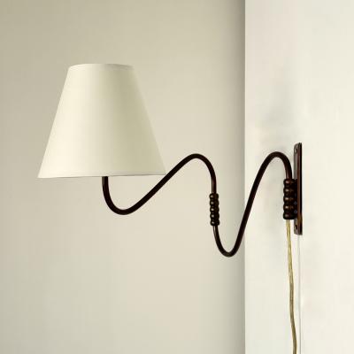 Pivoting arm wall light Denmark mid 20th century