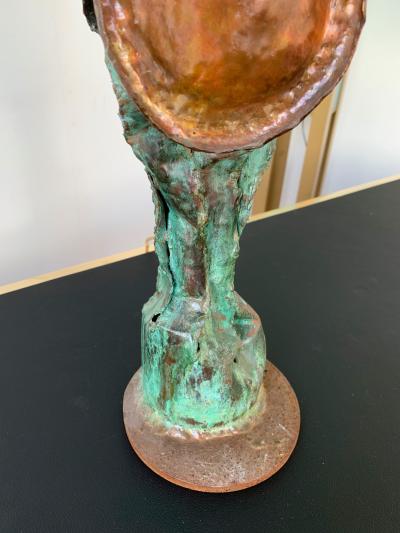 Plant Lamp Lacquered Metal Brass France 1970s