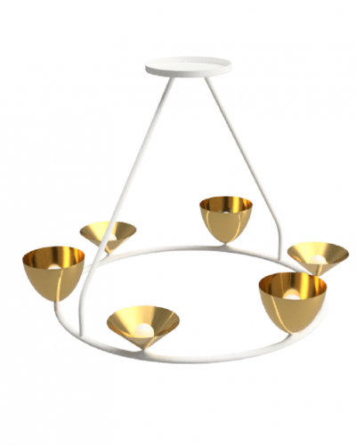 Plaster Brass Chandelier