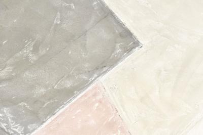 Plaster Coffee Table Postmodern Grey Pink White 1970