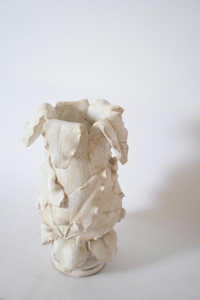 Plaster vase with floral pattern 1920s