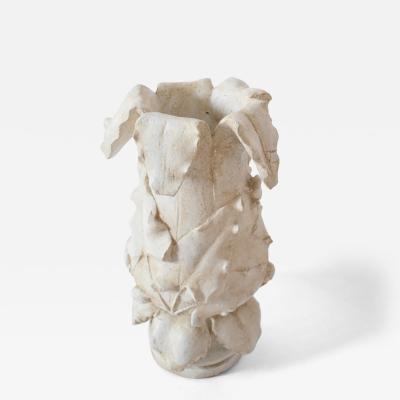 Plaster vase with floral pattern 1920s