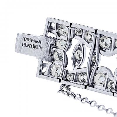 Platinum 10 00cttw Vintage Diamond Bracelet
