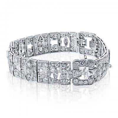 Platinum 10 00cttw Vintage Diamond Bracelet