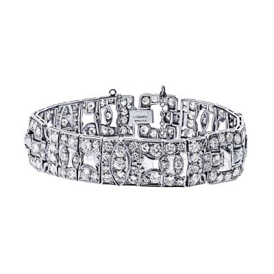 Platinum 10 00cttw Vintage Diamond Bracelet