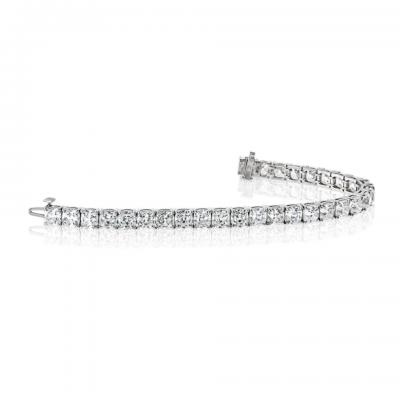Platinum 26 55cttw Old Mine Cut GIA Diamond Tennis Bracelet
