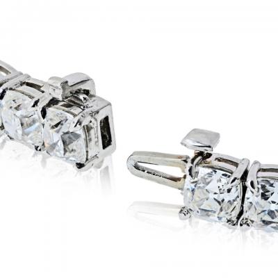 Platinum 26 55cttw Old Mine Cut GIA Diamond Tennis Bracelet