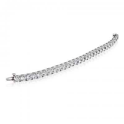 Platinum 26 55cttw Old Mine Cut GIA Diamond Tennis Bracelet