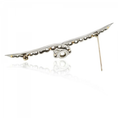 Platinum 3 00cttw Antique Old Mine Diamond Brooch